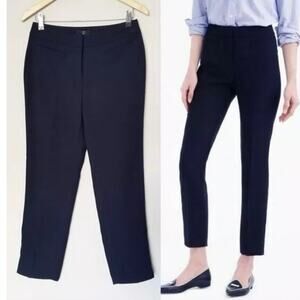 J. Crew 0P Brown Ruby Cropped Pants Straight Leg Dress Capri Pants Tan Career